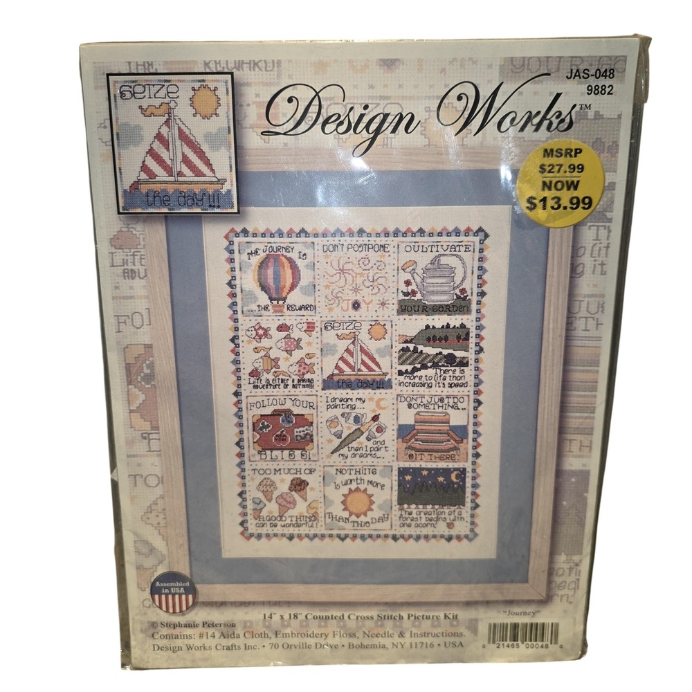 Design Works Journey Counted Cross Stitch Kit 14x18 Inspirational Sampler USA